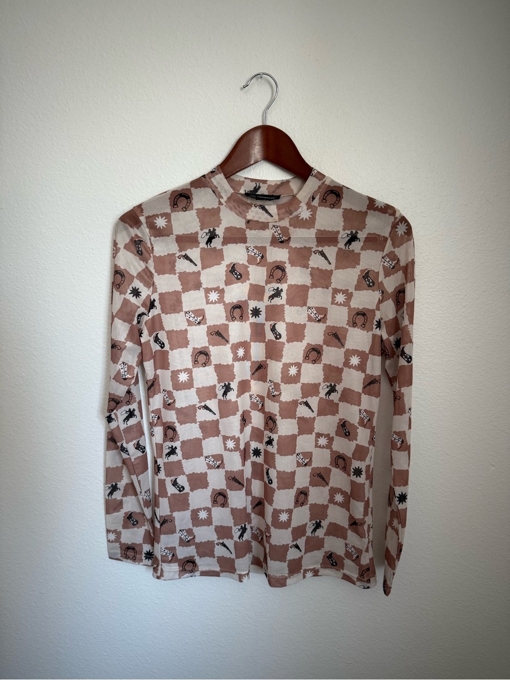 Merigold Kiss Sheer Long Sleeve Cowboy Shirt